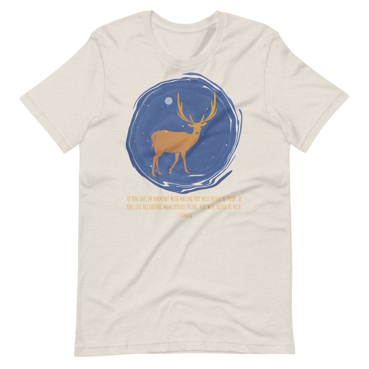 Harmony with Nature - Seneca Quote Night Sky Unisex T-shirt