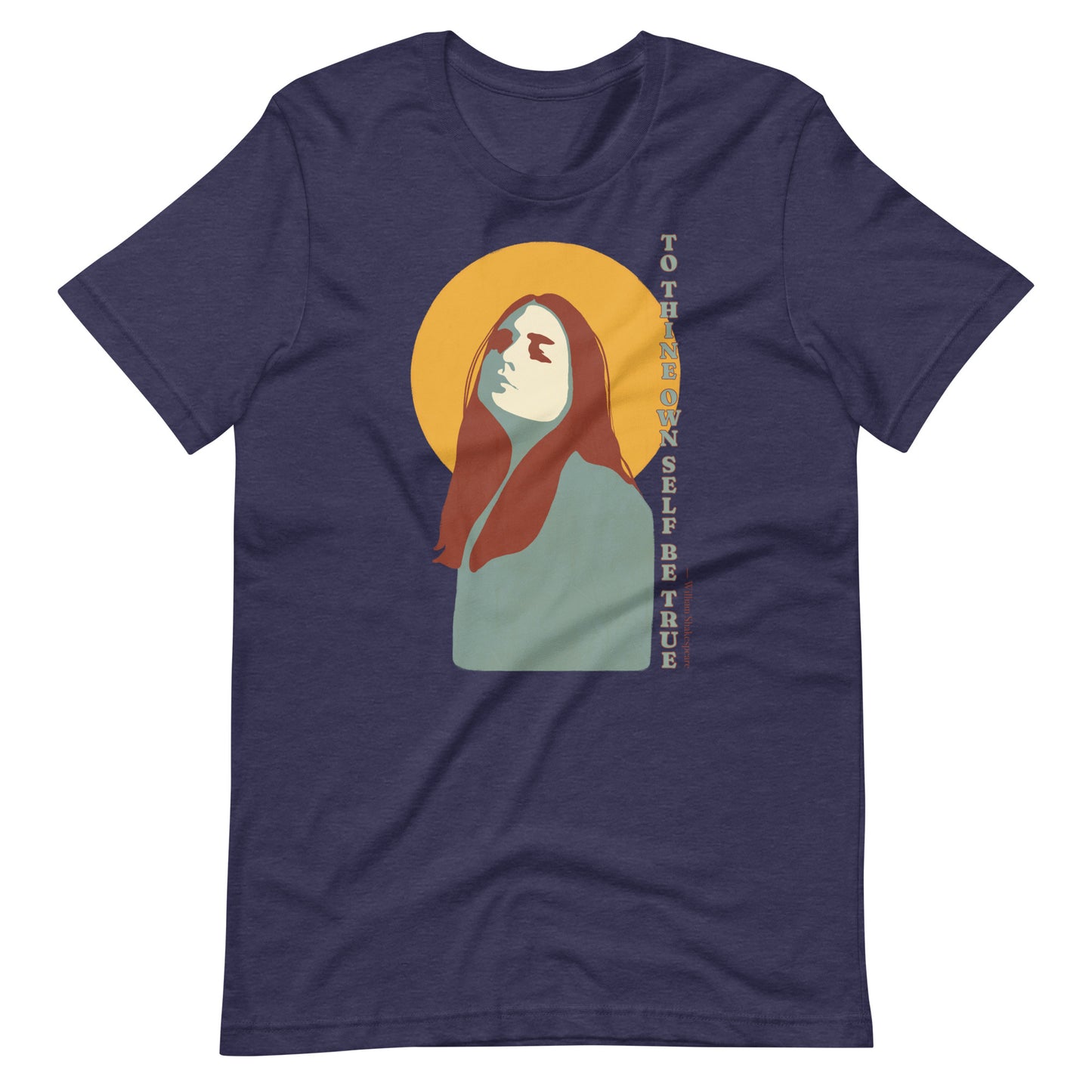 Empowerment Verse Tee: Shakespeare's 'True Self' with Strong Woman Illustration