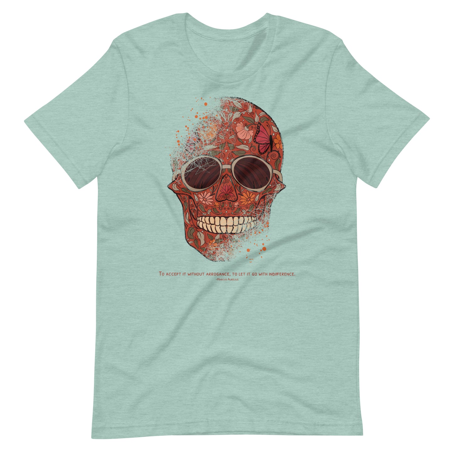 Stoic Skeleton Tee, Marcus Aurelius Wisdom Unisex T-Shirt