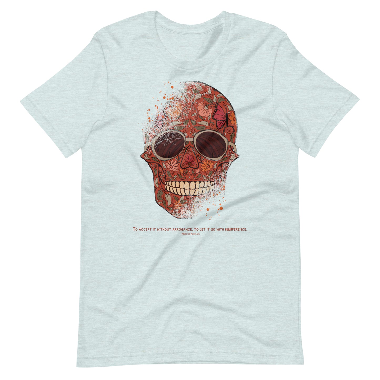 Stoic Skeleton Tee, Marcus Aurelius Wisdom Unisex T-Shirt