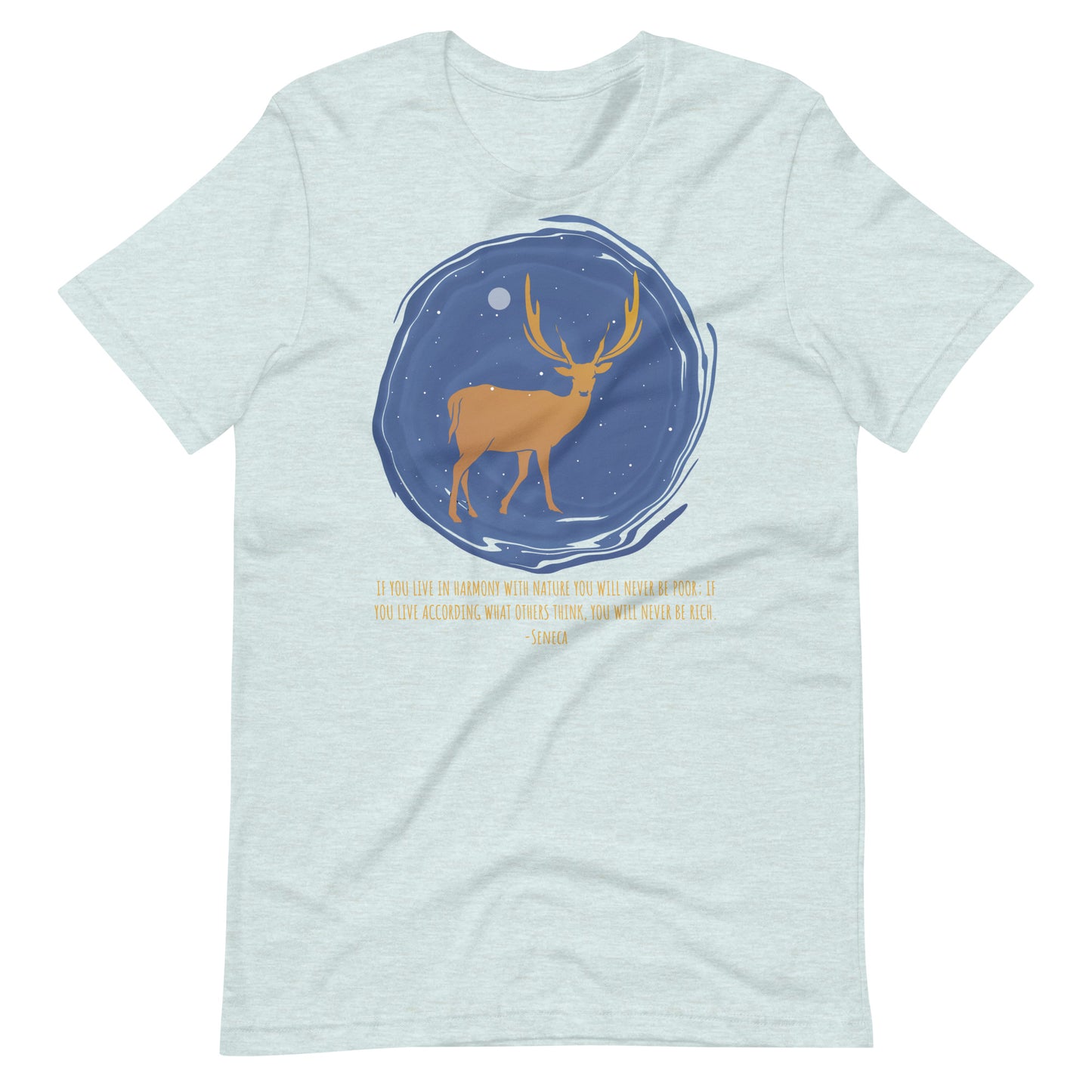 Harmony with Nature - Seneca Quote Night Sky Unisex T-shirt