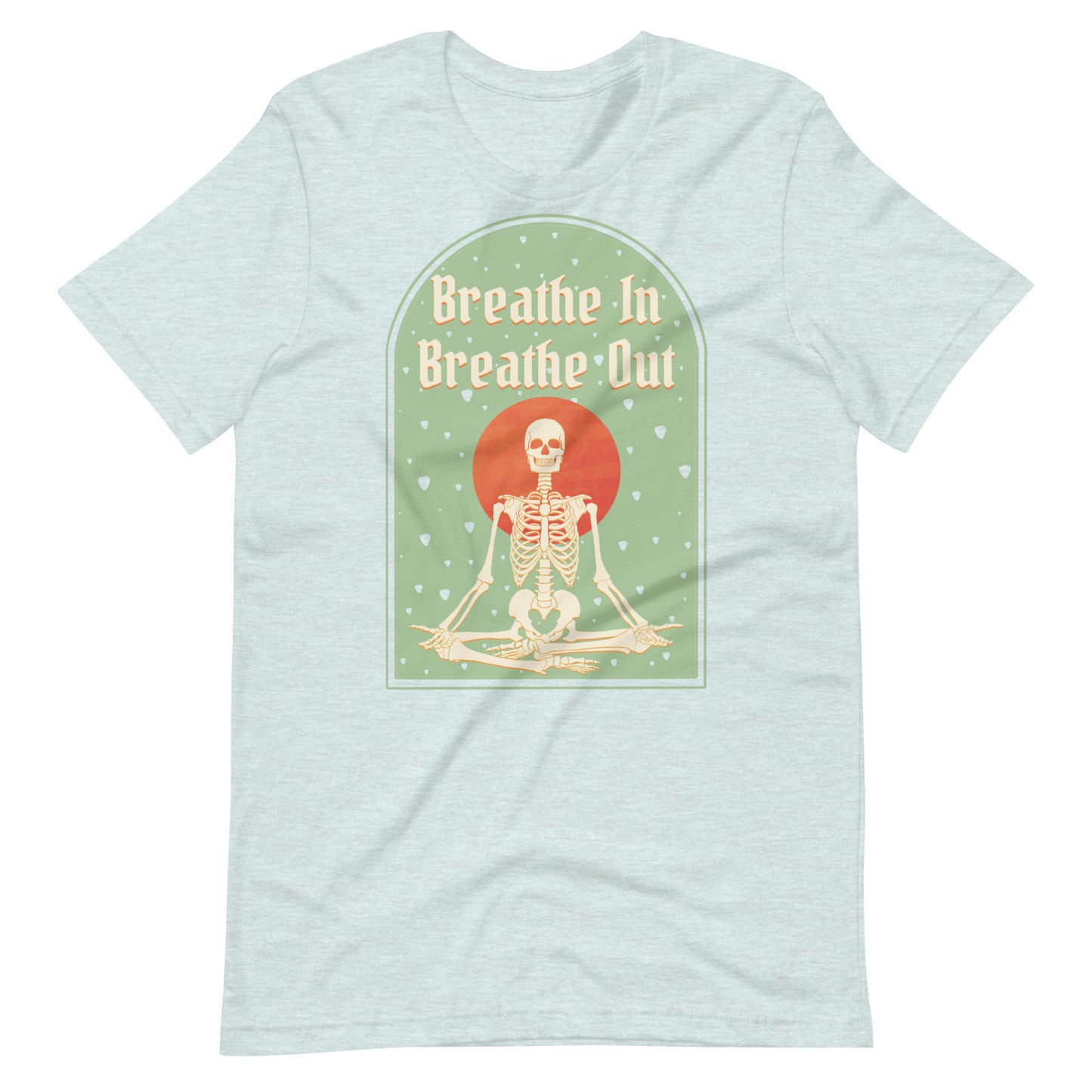 Breathe In Breathe Out - Meditating Skeleton Art Unisex t-shirt