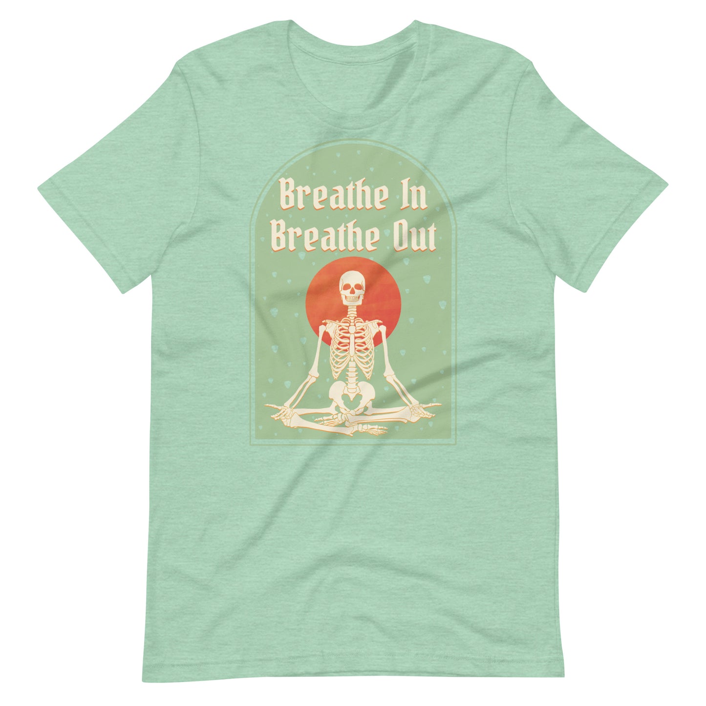 Breathe In Breathe Out - Meditating Skeleton Art Unisex t-shirt