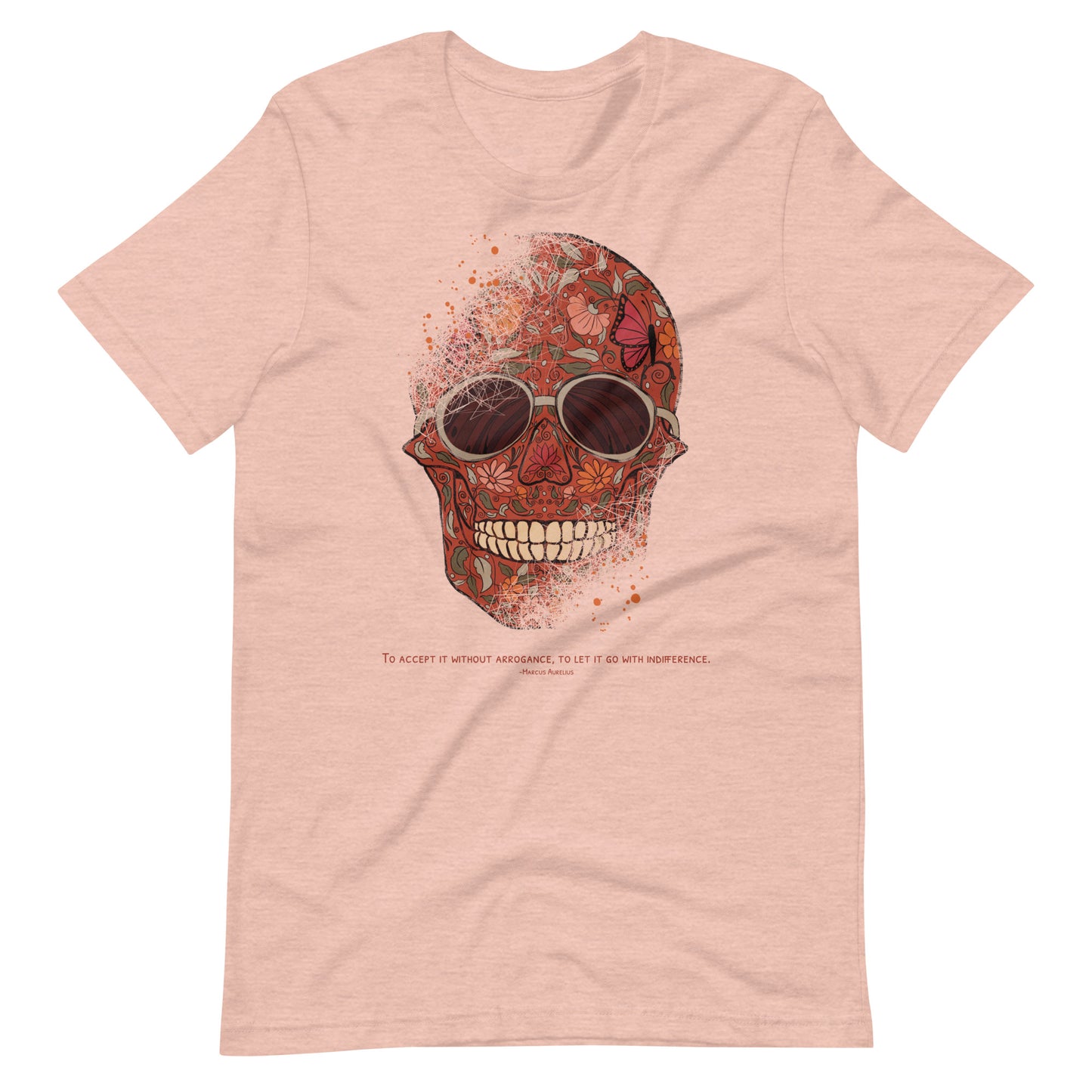 Stoic Skeleton Tee, Marcus Aurelius Wisdom Unisex T-Shirt