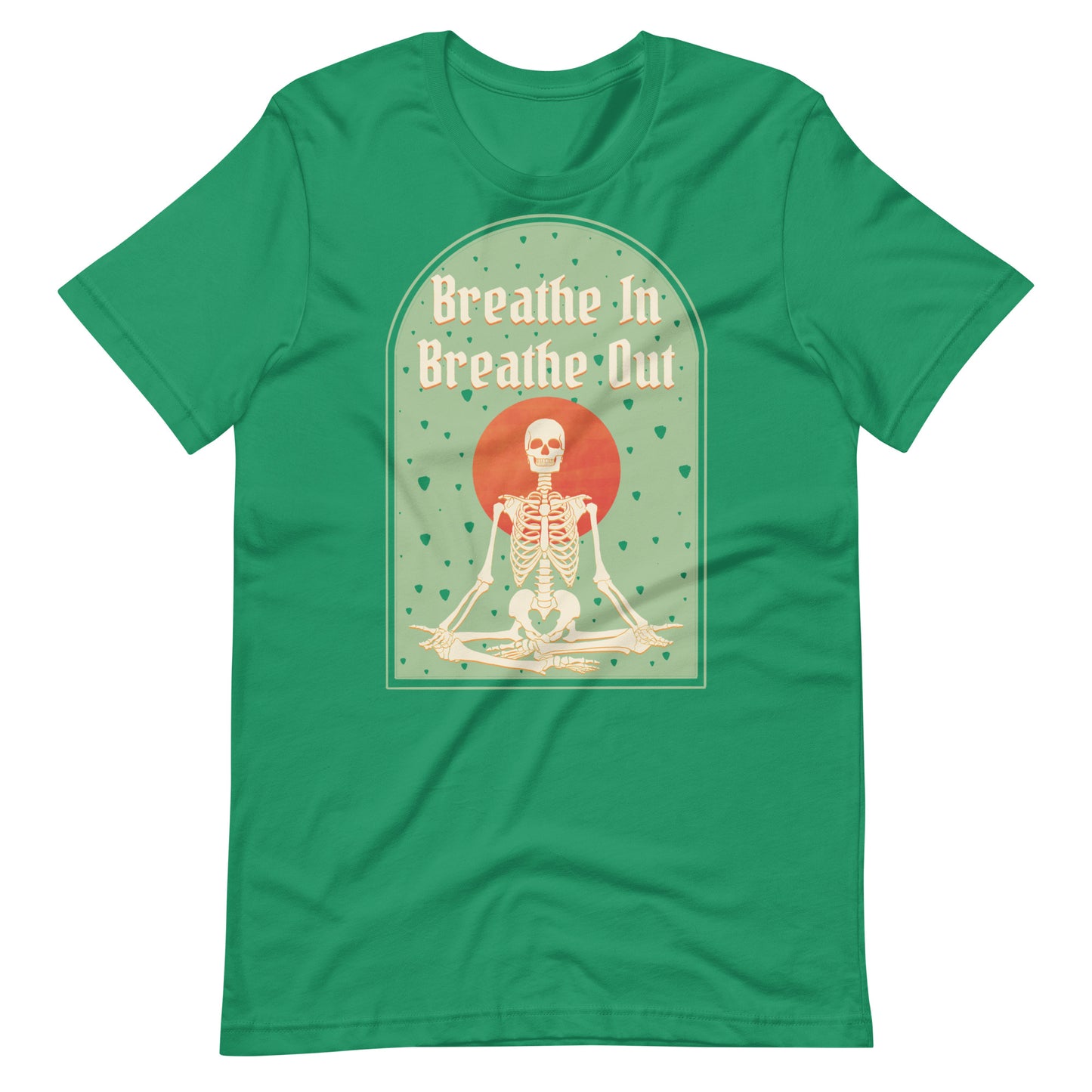 Breathe In Breathe Out - Meditating Skeleton Art Unisex t-shirt