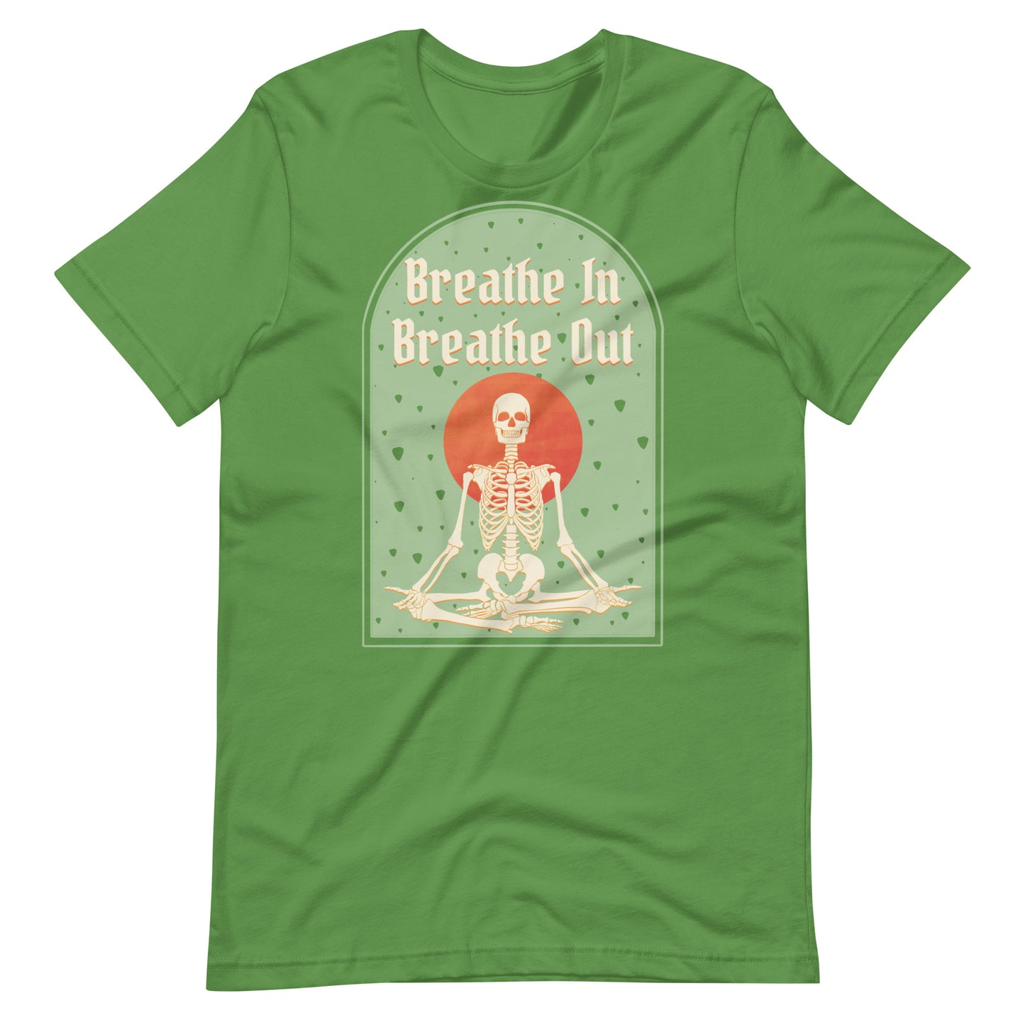 Breathe In Breathe Out - Meditating Skeleton Art Unisex t-shirt