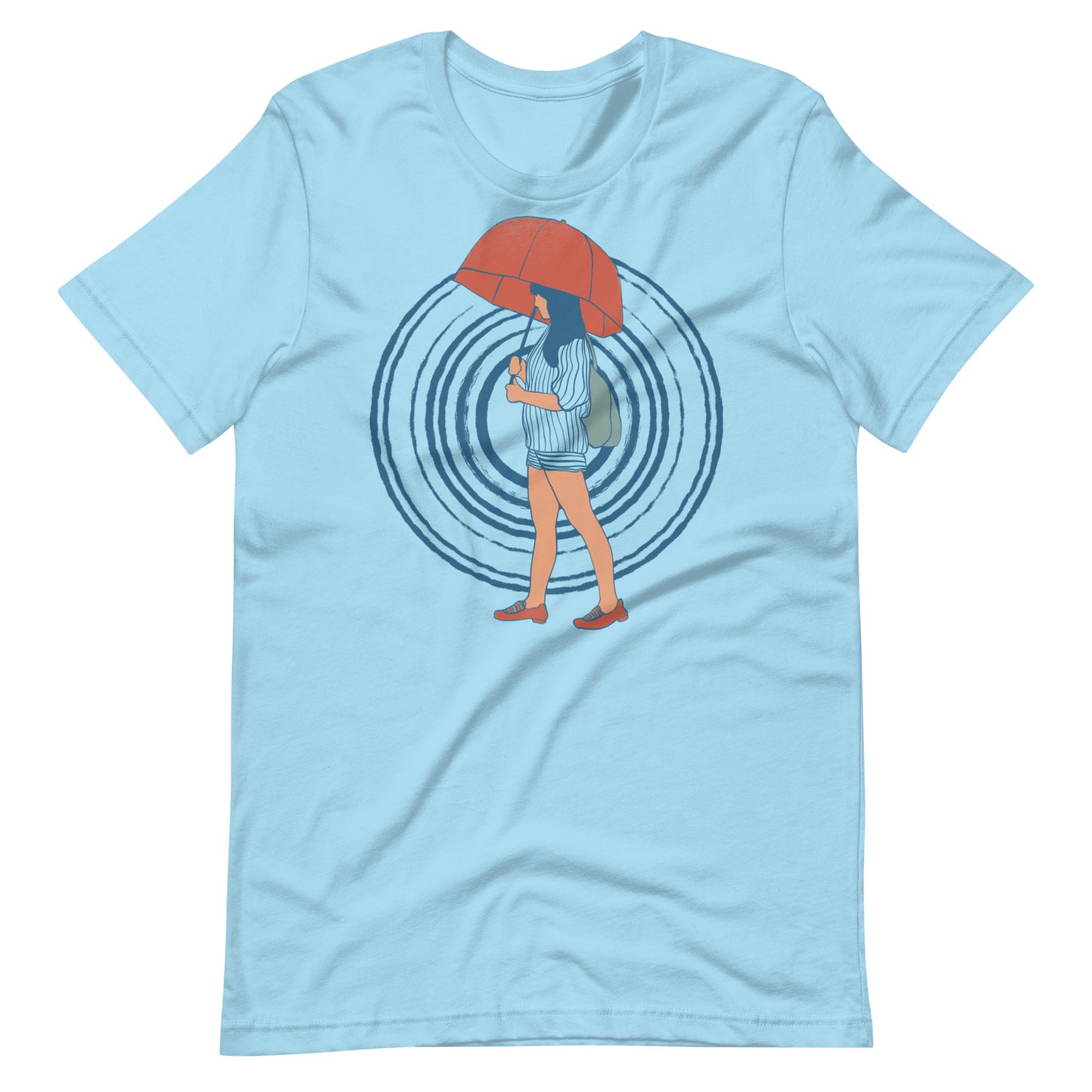 Girl with Umbrella Art illustration Tee