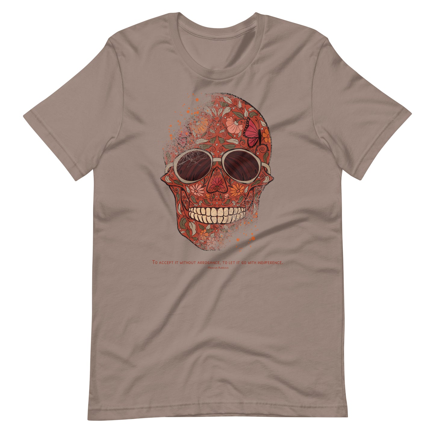 Stoic Skeleton Tee, Marcus Aurelius Wisdom Unisex T-Shirt