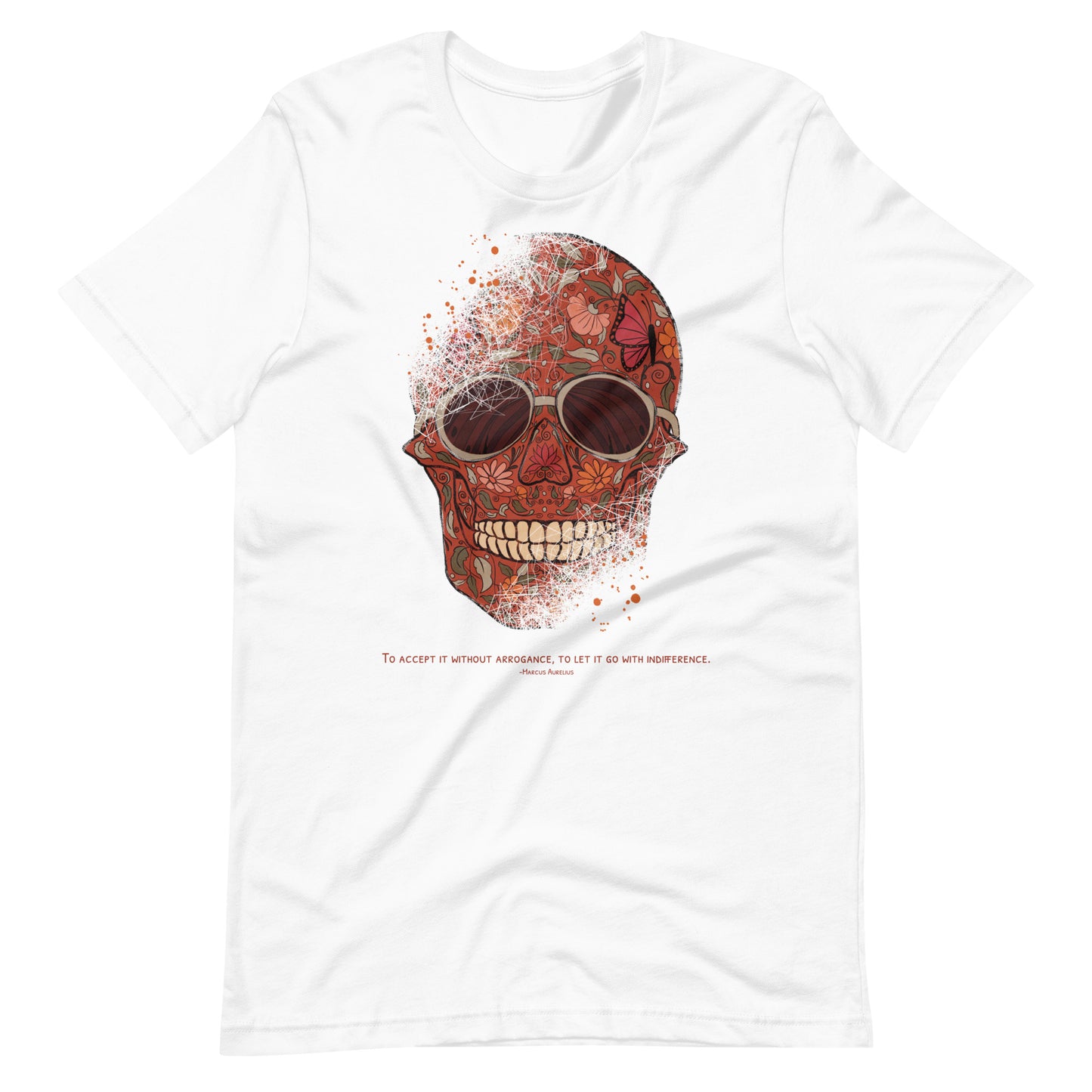 Stoic Skeleton Tee, Marcus Aurelius Wisdom Unisex T-Shirt