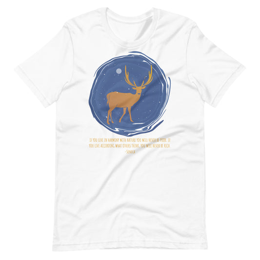 Harmony with Nature - Seneca Quote Night Sky Unisex T-shirt